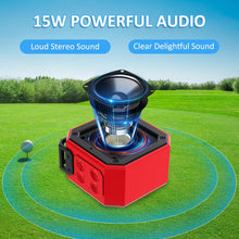Load image into Gallery viewer, Sportkee Golf Cart Bluetooth Speaker Magnetic Portable Wireless Speaker with Loud Stereo Sound Bass Boost 20 Hours Play IPX7 Waterproof TWS & SD Card Function Golf Cart Accessories Golf Gifts(Storage Case)